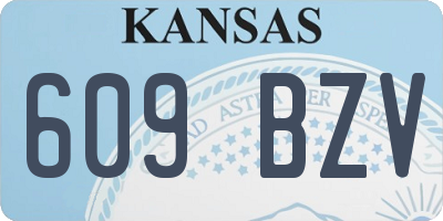 KS license plate 609BZV