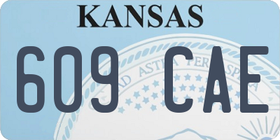 KS license plate 609CAE