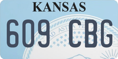 KS license plate 609CBG