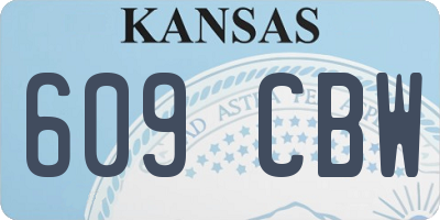 KS license plate 609CBW