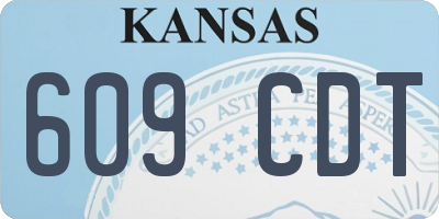 KS license plate 609CDT