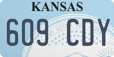 KS license plate 609CDY