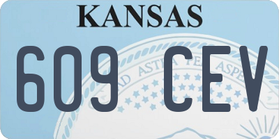 KS license plate 609CEV