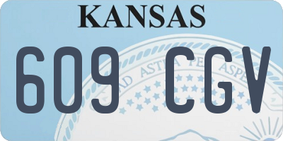 KS license plate 609CGV