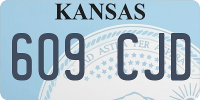 KS license plate 609CJD