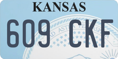 KS license plate 609CKF