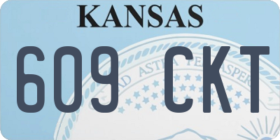 KS license plate 609CKT