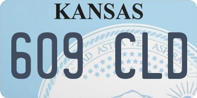 KS license plate 609CLD