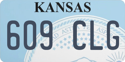KS license plate 609CLG