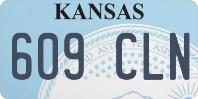KS license plate 609CLN