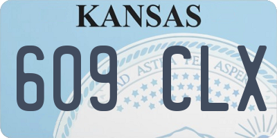 KS license plate 609CLX