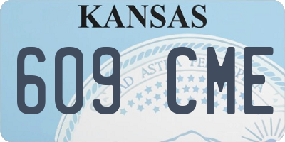 KS license plate 609CME