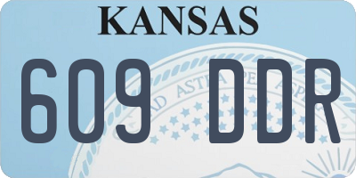 KS license plate 609DDR