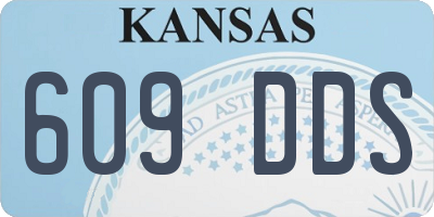 KS license plate 609DDS