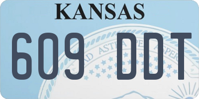 KS license plate 609DDT