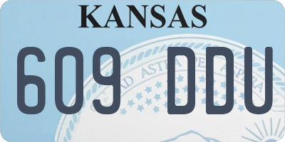 KS license plate 609DDU