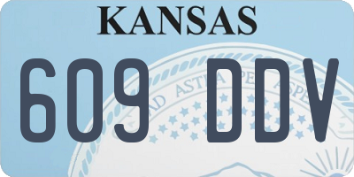 KS license plate 609DDV