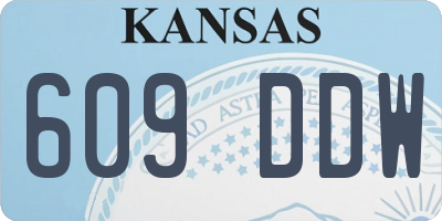 KS license plate 609DDW