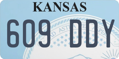 KS license plate 609DDY