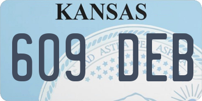 KS license plate 609DEB