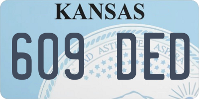 KS license plate 609DED
