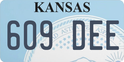 KS license plate 609DEE