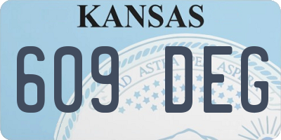 KS license plate 609DEG