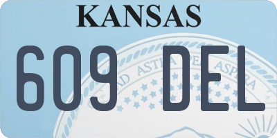 KS license plate 609DEL