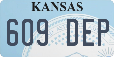 KS license plate 609DEP