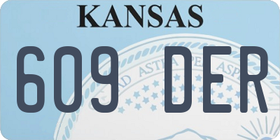 KS license plate 609DER