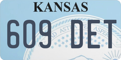 KS license plate 609DET