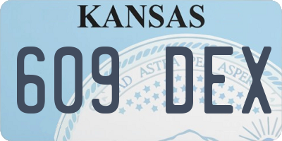 KS license plate 609DEX