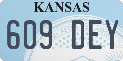 KS license plate 609DEY