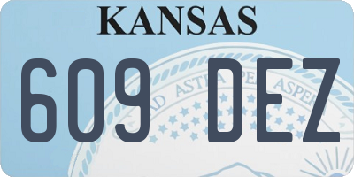 KS license plate 609DEZ