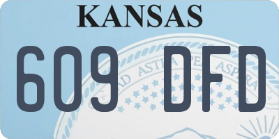 KS license plate 609DFD