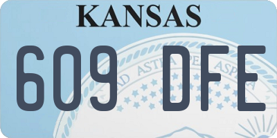 KS license plate 609DFE
