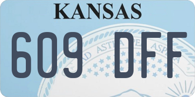 KS license plate 609DFF