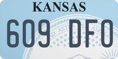 KS license plate 609DFO