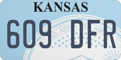 KS license plate 609DFR