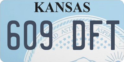 KS license plate 609DFT
