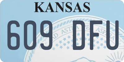 KS license plate 609DFU