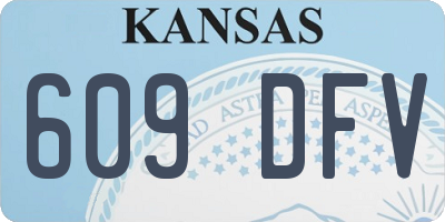 KS license plate 609DFV