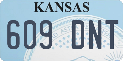 KS license plate 609DNT