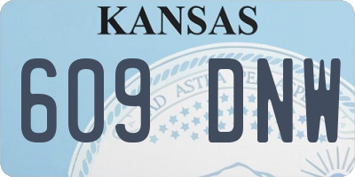 KS license plate 609DNW