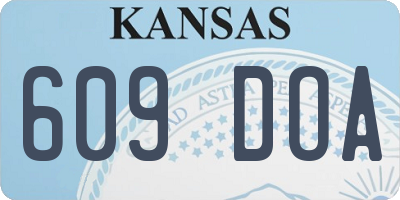 KS license plate 609DOA
