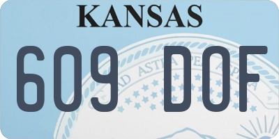 KS license plate 609DOF