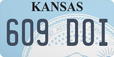 KS license plate 609DOI