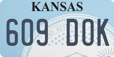 KS license plate 609DOK