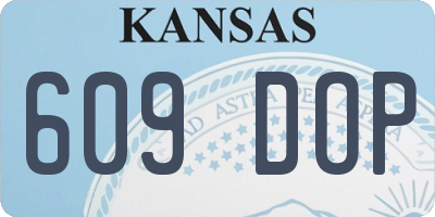 KS license plate 609DOP