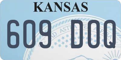 KS license plate 609DOQ